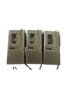 3 Sony M 530V Microcassette Recorders Voice Recorder Vintage Handheld Need Bands